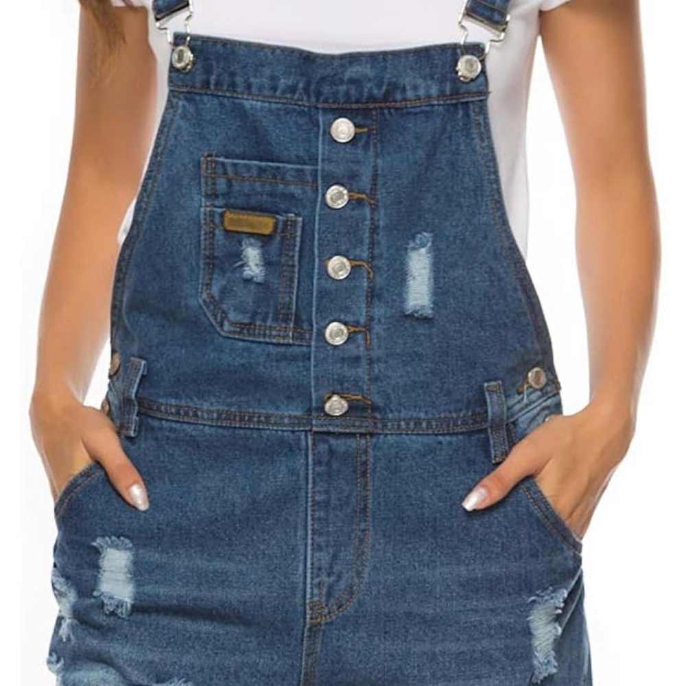 Stylish Blue Denim Overalls